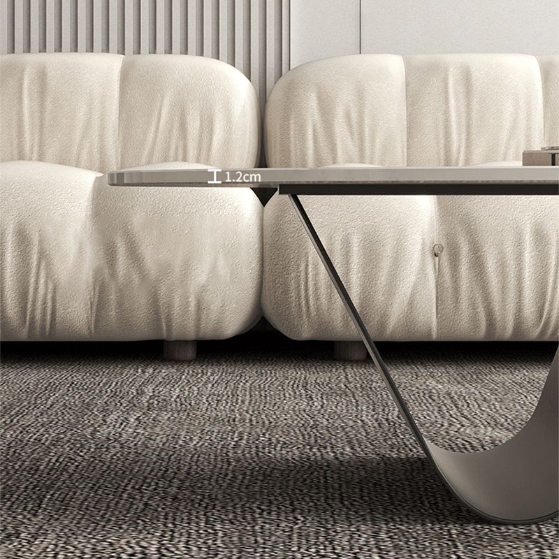 Table basse ovale abstraite en ardoise ou table de bout