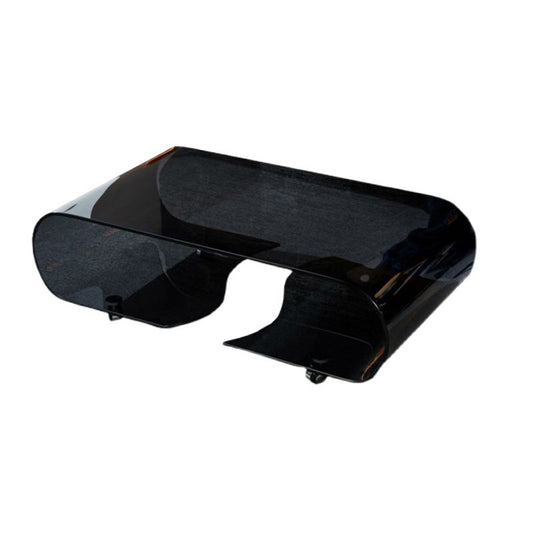 Tavolino geometrico in vetro con rotelle sullo scaffale contemporaneo incluso tavolo da cocktail