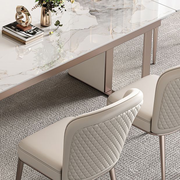 Luxury Sintered Stone Dining Table Extendable Rectangle Table with Double Pedestal Base Clearhalo ' dining_table' 'Dining Tables & Seating' 'Dining Tables' 'furn' 'furn_dining_table' 'Furniture' 'furniture_dining_table' 'Kitchen & Dining Furniture' 'kitchen&dining_furn' 'kitchen' 'kitchen_dining_table' 1200x1200_a985f83a-271a-447a-a7dc-dba85d942eeb