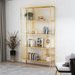 Metal Open Back Bookshelf Industrial Vertical Bookcase for Living Room Clearhalo 'Bookcases' 'furn' 'furn_bookcases' 'Furniture' 'furniture_bookcases' 'Office Furniture' 1200x1200_a9862c30-4b3a-4f17-844a-cd383a0f7fa3