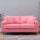 Modern Sofa Couch Wooden Base Solid Color Fabric Loveseat Square Arm Sofa for Living Room Clearhalo 'furn' 'furn_sofas' 'Furniture' 'furniture_sofas' 'kitchen' 'kitchen_sofas' 'Living Room Furniture' 'Sofa' 'sofas' 1200x1200_a986ae2b-fcd3-4c4a-93cf-ed7e3da83348