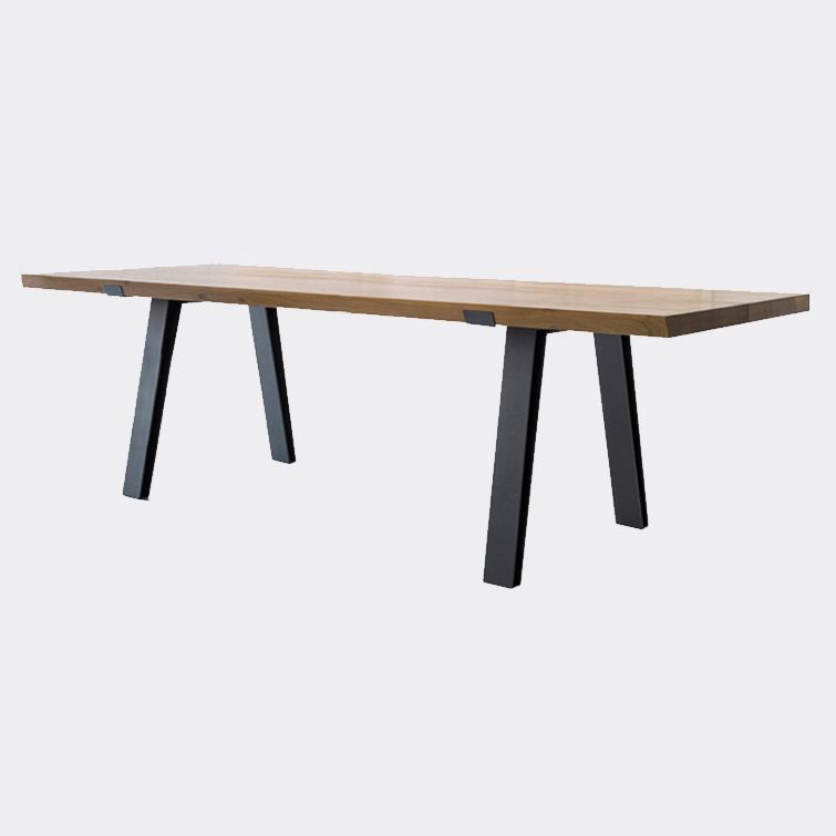 Traditional Luxury Rectangle Dining Room Table Pine Solid Wood Table with 4 Black Legs Clearhalo ' dining_table' 'Dining Tables & Seating' 'Dining Tables' 'furn' 'furn_dining_table' 'Furniture' 'furniture_dining_table' 'Kitchen & Dining Furniture' 'kitchen&dining_furn' 'kitchen' 'kitchen_dining_table' 1200x1200_a9887654-f5ed-4fb0-8f2d-e66cc700b911
