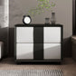 Rectangular Two Drawer Nightstand Contemporary 15.7" H Night Table Clearhalo 'Bedroom Furniture' 'furn' 'furn_night_stand' 'Furniture' 'night_stand' 'Nightstands' 1200x1200_a988f460-c74e-4b9b-917e-130151eae3ac
