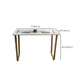 Glam Indoor Bar Dining Table White Marble Rectangle Counter Table Clearhalo 'Bar Furniture' 'Bar Tables' 'bar_tables' 'furn' 'furn_bar_tables' 'Furniture' 'Kitchen & Dining Furniture' 1200x1200_a989090e-9d81-4caf-a7ef-9a9269a59593