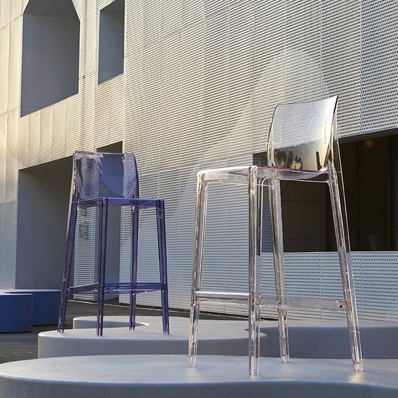 Contemporary Acrylic Low Back Armless Bar Stool with Footrest Clearhalo 'Bar Furniture' 'Bar Stools' 'bar_stools' 'furn' 'furn_bar_stools' 'Furniture' 'Kitchen & Dining Furniture' 1200x1200_a98a7ae5-6983-4f6d-bf28-228d4b676c50