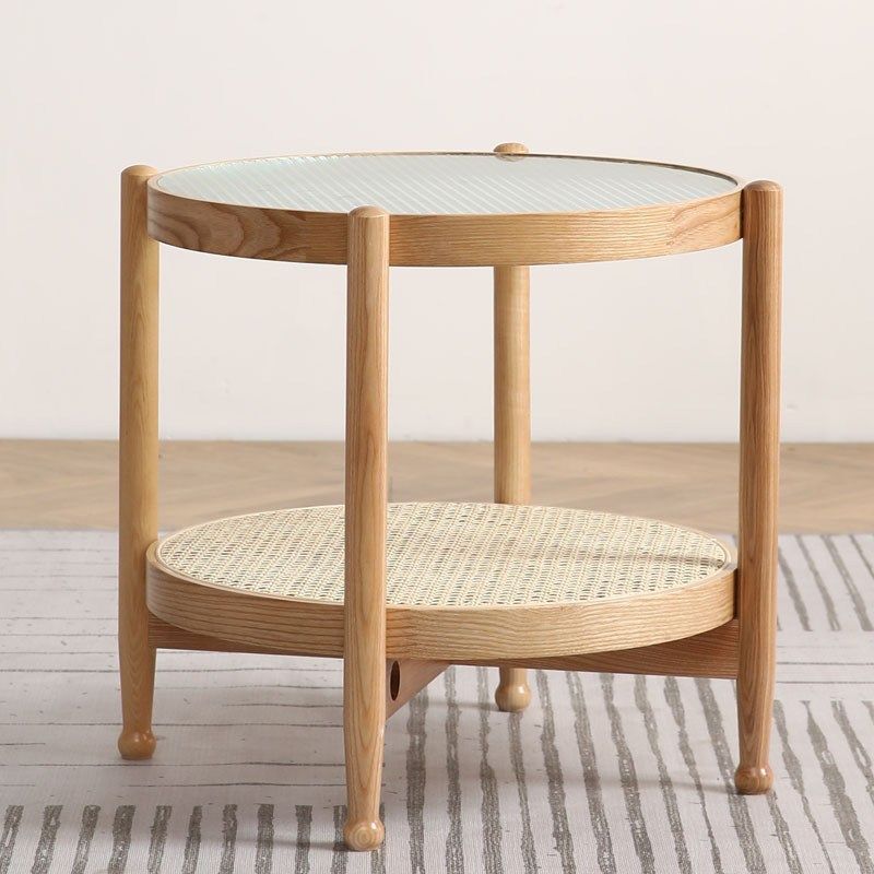 Glass-Topped Coffee Cocktail Table with Shelf Contemporary 4 Legs Coffee Table Clearhalo 'Coffee & Accent Tables' 'Coffee Tables' 'coffee_tables' 'furn' 'furn_coffee_tables' 'Furniture' 'Living Room Furniture' 1200x1200_a98adf44-6d5f-4536-b96e-c92d2b82ee38
