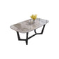 Sintered Stone Table for Restaurant Luxury Rectangle Dining Table with Trestle Base Clearhalo 'Dining Tables & Seating' 'Dining Tables' 'dining_table' 'furn' 'furn_dining_table' 'Furniture' 'furniture_dining_table' 'Kitchen & Dining Furniture' 'kitchen' 'kitchen_dining_table' 1200x1200_a98bbee0-8636-446c-ac08-d5bc1484c347