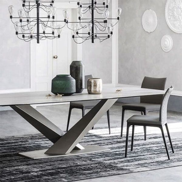 Sillas de comedor de estilo moderno sillas sin brazo con patas de metal para cocina