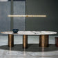 Oval Sintered Stone Dining Table Luxury Kitchen Table with Metal 3 Legs Clearhalo ' dining_table' 'Dining Tables & Seating' 'Dining Tables' 'furn' 'furn_dining_table' 'Furniture' 'furniture_dining_table' 'Kitchen & Dining Furniture' 'kitchen&dining_furn' 'kitchen' 'kitchen_dining_table' 1200x1200_a98cb768-df28-43ce-91fe-331d005bdf3e