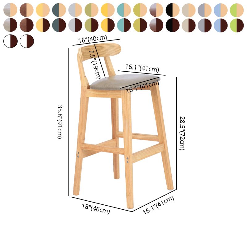 Modern Armless Counter Stool Wood Household Bar Stool with Pedal and Cushion Clearhalo 'Bar Furniture' 'Bar Stools' 'bar_stools' 'furn' 'furn_bar_stools' 'furniture_bar_stools' 'Kitchen & Dining Furniture' 'kitchen&dining_furn' 'kitchen' 'kitchen_furn' Furniture' 1200x1200_a98cc59a-cb54-4bd3-b572-1b61eff58e38