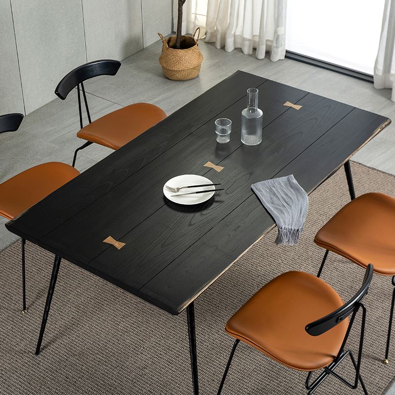 Industrial Dining Table Rectangle Wood Dinner Table for Dining Room Clearhalo 'Dining Tables & Seating' 'Dining Tables' 'dining_table' 'furn' 'furn_dining_table' 'Furniture' 'Kitchen & Dining Furniture' 1200x1200_a98d1efa-00f4-47b1-8112-62c1c64e5f2f