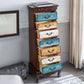 16.77 Inch Width Traditional Storage Chest Solid Wood Dresser with 7 Drawers