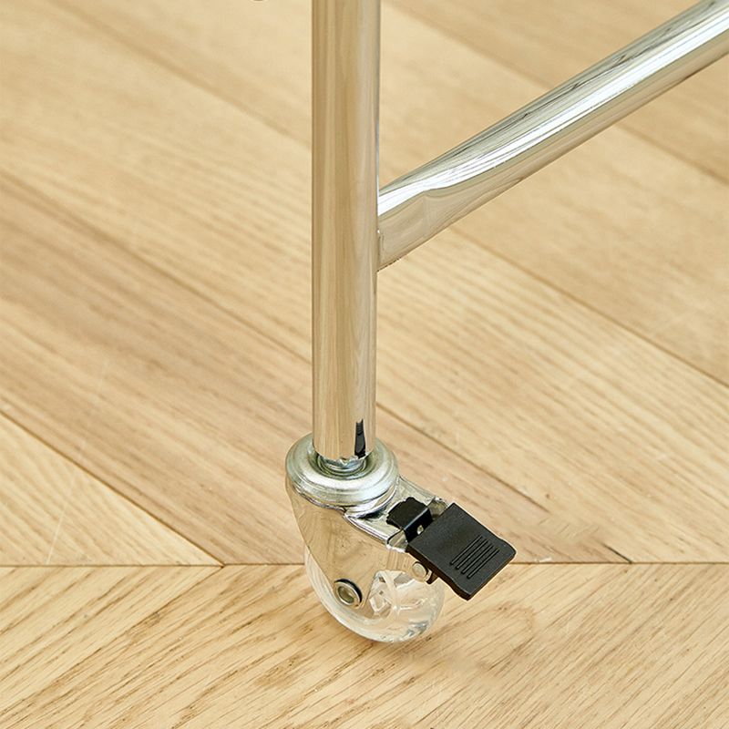 Mesa de extremo lateral móvil en metal con ruedas 4 patas mesa de base base