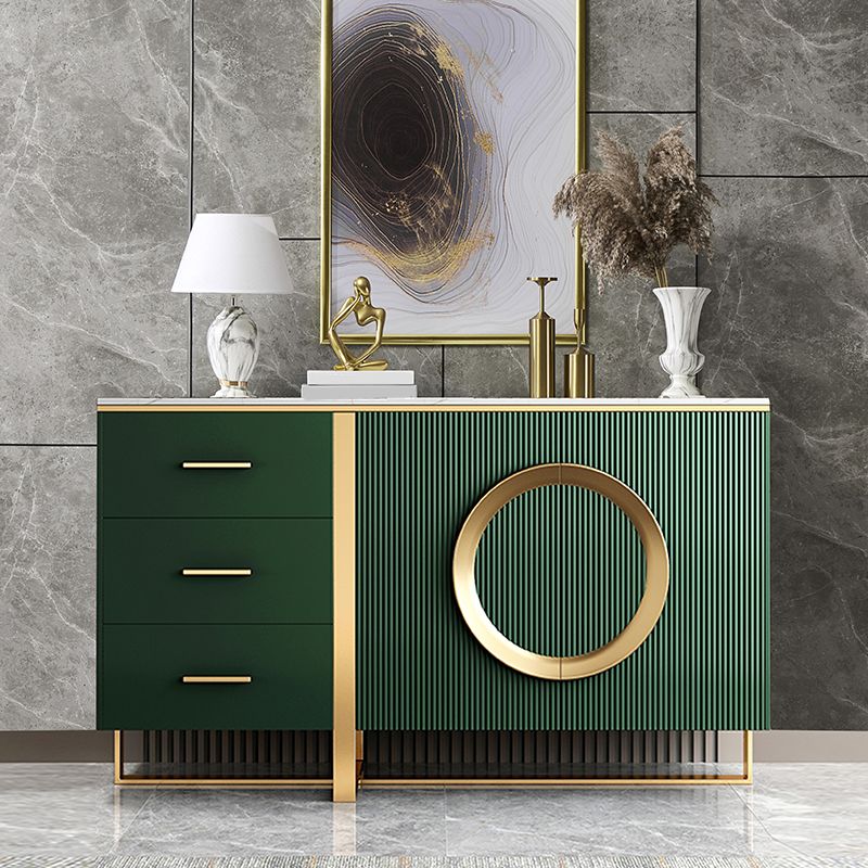 35.43 "H PARABLE PARABLE SERVER DE COMINACIÓN Glam con 3 cajones para la cocina de la sala de estar