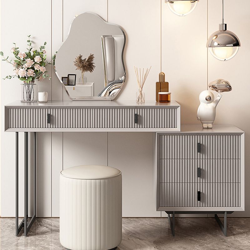 Modern Stone White Vanity Desk 5-Drower Tavolo da toeletta da vanità