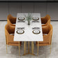 Glam Style 1/2/5 Pieces Dinette Set Rectangle Dinette Table with Dining Chair Clearhalo 'Dining Room Sets' 'Dining Tables & Seating' 'dining_room_set' 'furn' 'furn_dining_room_set' 'Furniture' 'furniture_dining_room_set' 'Kitchen & Dining Furniture' 'kitchen&dining_furn' 'kitchen' 1200x1200_a995dff9-e928-4556-be7a-616dd05bc45b