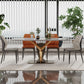 Rectangle Pedestal Dinner Room Kitchen Table Modern Dining Site Table Clearhalo 'Dining Tables & Seating' 'Dining Tables' 'dining_table' 'furn' 'furn_dining_table' 'Furniture' 'Kitchen & Dining Furniture' 1200x1200_a996d3aa-be6a-459f-8e90-73270d7102b2