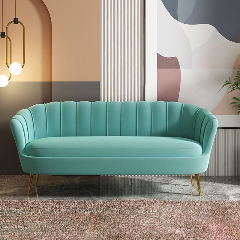 Classic Glam Sewn Pillow Back Sofa with Hair Pin Legs for Apartment