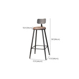 Taburetes de bares contemporáneos taburetes de comedor sin brazos con base de metal negro