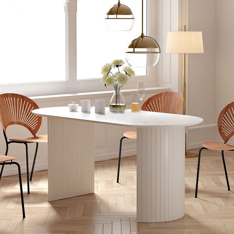Contemporary Style Oval Dining Table Solid Wood Furniture for Dining Room Clearhalo ' dining_table' 'Dining Tables & Seating' 'Dining Tables' 'furn' 'furn_dining_table' 'Furniture' 'furniture_dining_table' 'Kitchen & Dining Furniture' 'kitchen&dining_furn' 'kitchen' 'kitchen_dining_table' 1200x1200_a998e750-aeb7-4e00-9311-b29d1490acde