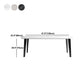 Black Steel 4-foot Table Industrial Rectangle Stone Top Dining Room Table Clearhalo 'Dining Tables & Seating' 'Dining Tables' 'dining_table' 'furn' 'furn_dining_table' 'Furniture' 'furniture_dining_table' 'Kitchen & Dining Furniture' 'kitchen' 'kitchen_dining_table' 1200x1200_a998f60b-dcfe-4f43-8738-d4fc84a8f3da