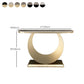 Console glam larga 11,81 pollici Tavolo da 1 tavolo di accento in pietra per sala