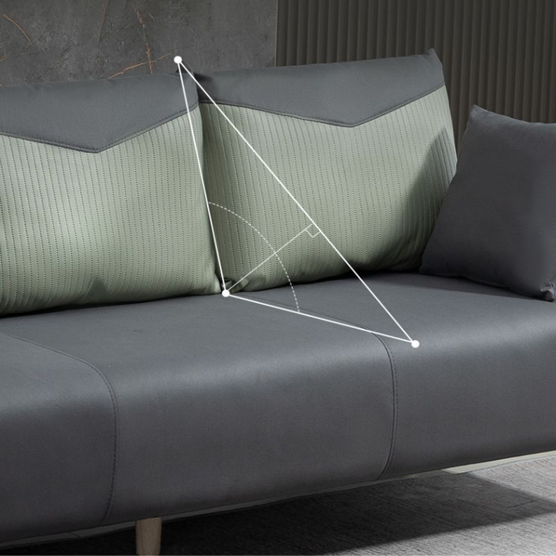 Contemporary Sofa with 2 Pillows Square Arm Living Room Seating Clearhalo 'furn' 'furn_sofas' 'Furniture' 'Living Room Furniture' 'Sofa' 'sofas' 1200x1200_a99b2bd4-2e21-42c3-b409-00b184e7d6db