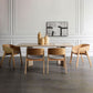 Traditional Wood Dining Arm Chairs Open Back Dining Side Chair for Restaurant Use