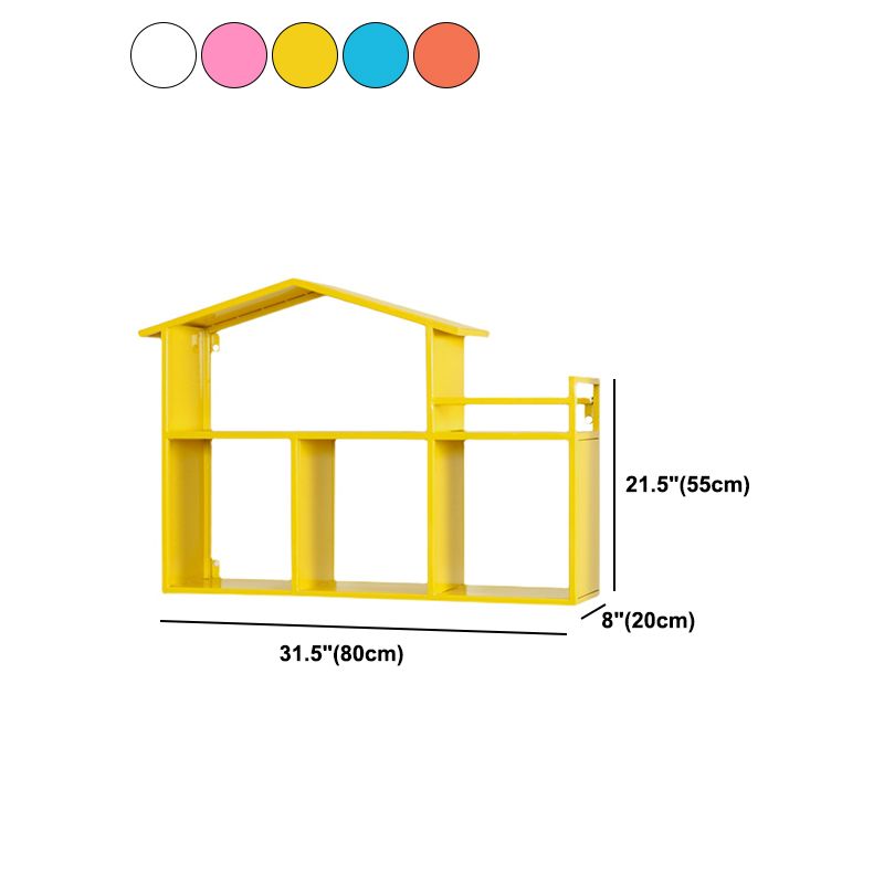 Iron Wall Mounted Bookshelf Scandinavian Horizontal Bookshelf,31.5"L x 7.9"W x 21.7"H Clearhalo 'Bookcases' 'furn' 'furn_bookcases' 'Furniture' 'furniture_bookcases' 'kitchen' 'kitchen_bookcases' 'Living Room Furniture' 'Office Furniture' 1200x1200_a99bfc52-1dee-4661-9d83-beb2ebe72c47