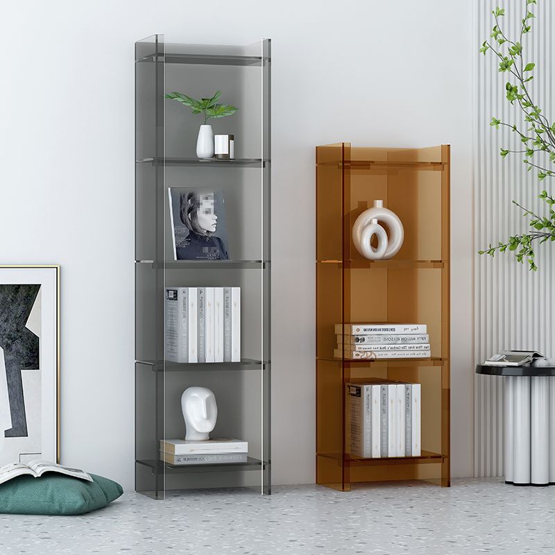 Acrylic Closed Back Standard Bookshelf Glam Vertical Bookshelf Clearhalo 'Bookcases' 'furn' 'furn_bookcases' 'Furniture' 'furniture_bookcases' 'Office Furniture' 1200x1200_a99cdebc-6e4c-4fd4-80d8-f72abf72923b