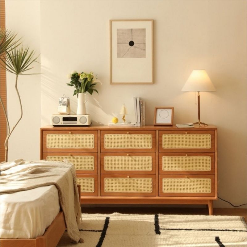 Contemporary Chest Rectangle Pine with Drawer Knobs Straight Legs Accent Chest Clearhalo 'Cabinets & Chests' 'cabinets_chests' 'furn' 'furn_cabinets_chests' 'Furniture' 'Living Room Furniture' 1200x1200_a99ee833-8c3e-4951-a1e5-68b07b045da7