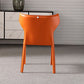 Modern Metal Dining Room Chair Armless Leather Side Chair for Home Use
