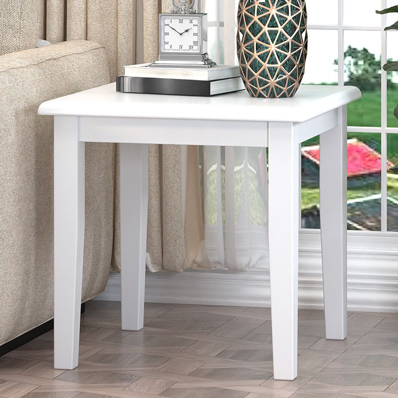 Square/round Coffee Table with Solid Wood Base with 4 Legs Cocktail Table Clearhalo 'Coffee & Accent Tables' 'End & Side Tables' 'end_side_table' 'end_side_tables' 'furn' 'furn_end_side_tables' 'Furniture' 'furniture_end_side_table' 'Living Room Furniture' 1200x1200_a9a00945-16cc-4fcf-a56e-bf3cc98eb78d