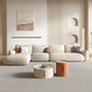 Modern Fabric Sectional with Bolster Pillows 31.5" Tall White L-shape Sectional Clearhalo 'furn' 'furn_sectionals' 'Furniture' 'Living Room Furniture' 'Sectionals' 1200x1200_a9a17acb-9bdf-4805-9dd5-0bc9bd15bc0b