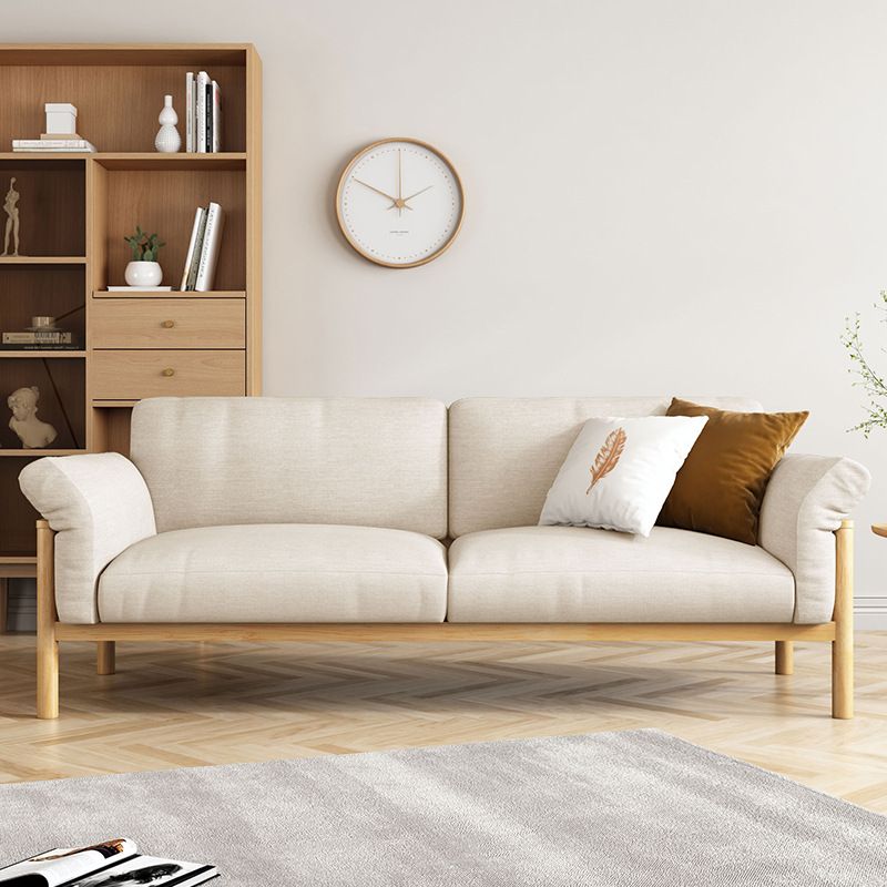 Pillow Top Arm Sofa Cushions 32.68" D x 32.68" H Slipcovered Sofa Clearhalo 'furn' 'furn_sofas' 'Furniture' 'furniture_sofas' 'kitchen' 'kitchen_sofas' 'Living Room Furniture' 'Sofa' 'sofas' 1200x1200_a9a2f60f-cb7d-4296-8074-69ae3d4058a3