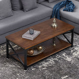Rectangular Frame Cocktail Table Contemporary Coffee Table with Storage Clearhalo 'Coffee & Accent Tables' 'Coffee Tables' 'coffee_tables' 'furn' 'furn_coffee_tables' 'Furniture' 'furniture_coffee_tables' 'Living Room Furniture' 1200x1200_a9a482bc-9b64-4876-aad6-fc7ea7c462af