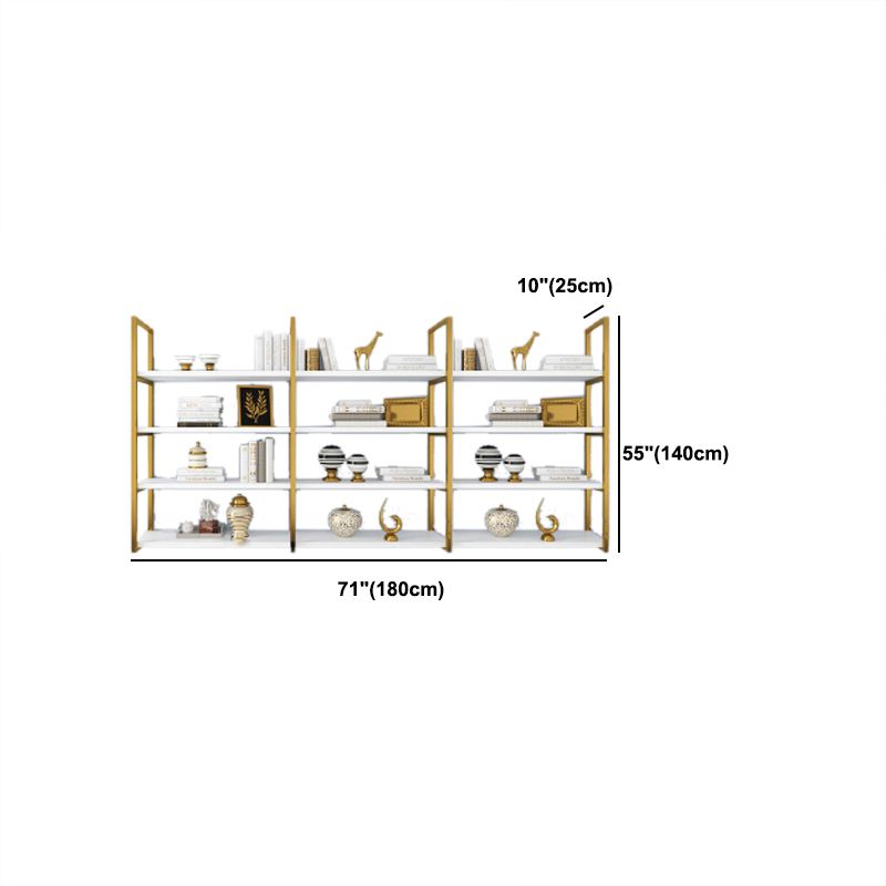 Libreria di libreria industriale a muro di scaffale in legno rettangolo