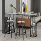 Indoor Stone Sled Cocktail Bar Table Modern Fixed Table Storage Bar Height Table Clearhalo 'Bar Furniture' 'Bar Tables' 'bar_tables' 'Furniture' 'furniture_bar_tables' 'Kitchen & Dining Furniture' 'kitchen&dining_furn' 'kitchen' 1200x1200_a9a5ea9f-10ee-414a-8ec2-e7232c787798