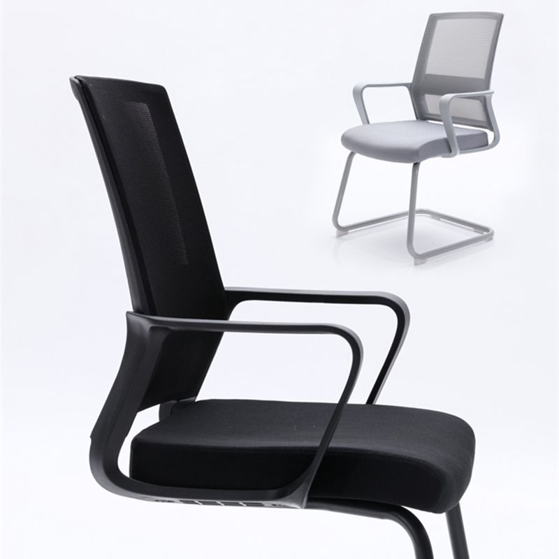 Sedia da ufficio moderna sedia a braccio fisso con schiena traspirante