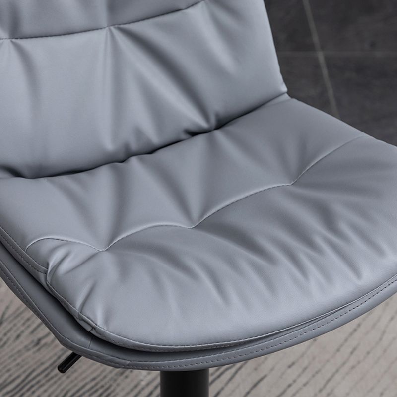 Contemporary Leather Swivel Barstool Indoor Bar Stool with Low Back Clearhalo 'Bar Furniture' 'Bar Stools' 'bar_stools' 'furn' 'furn_bar_stools' 'Furniture' 'furniture_bar_stools' 'Kitchen & Dining Furniture' 1200x1200_a9a6c137-cef0-498b-ba73-1c923c3e295d