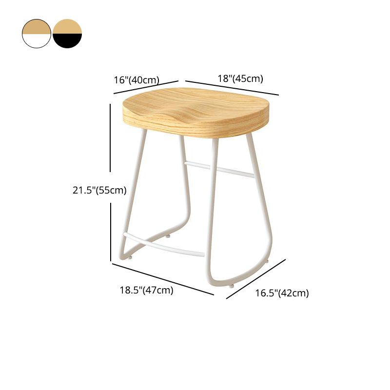 Contemporary Natural Solid Wood Barstool Footrest Restaurant Stool Clearhalo 'Bar Furniture' 'Bar Stools' 'bar_stools' 'furn' 'furn_bar_stools' 'Furniture' 'furniture_bar_stools' 'Kitchen & Dining Furniture' 1200x1200_a9a6e038-9c7d-45cd-9094-9a41a9832687
