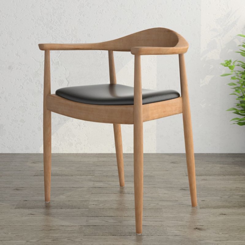 Glam Upholstered Arm Chair Open Back Solid Wood Dining Chair Clearhalo 'Dining Chairs' 'Dining Tables & Seating' 'dining_chair' 'furn' 'furn_dining_chair' 'Furniture' 'Kitchen & Dining Furniture' 1200x1200_a9a721a3-58ea-4241-8361-72aa25f8e6ff