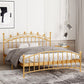 Metallic Standard Bed Glam Open-Frame Bed with Arched Headboard Clearhalo 'Bedroom Furniture' 'Beds' 'furn' 'furn_beds' 'Furniture' 1200x1200_a9a7a3a1-45ef-4316-9032-27bc142539aa