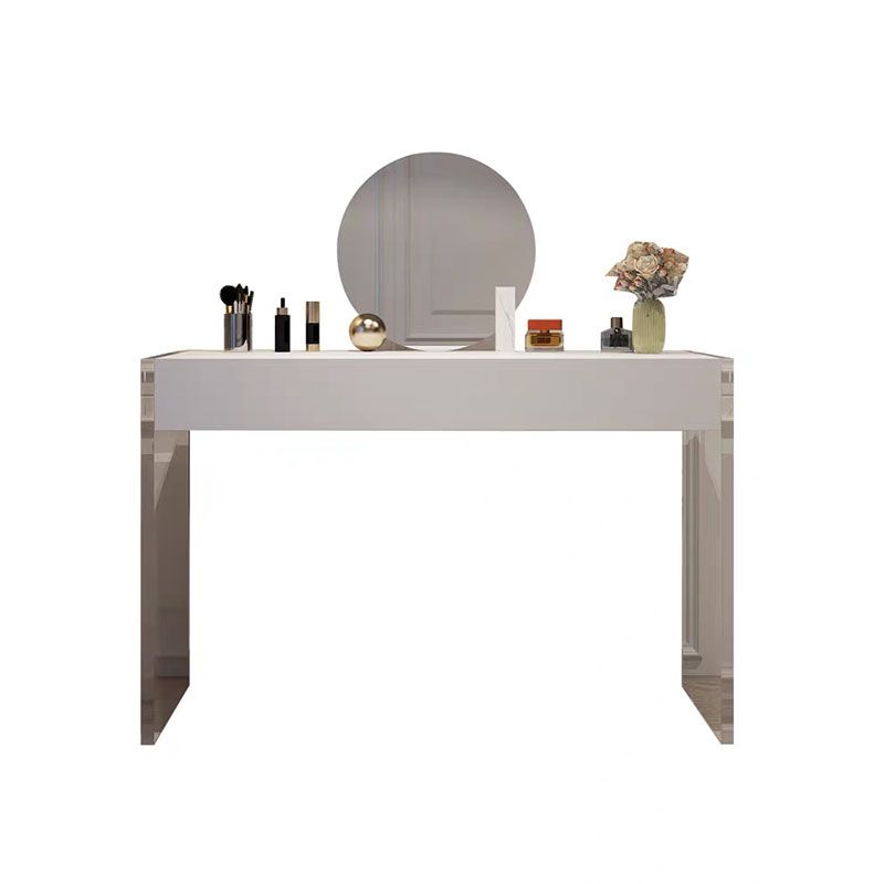 Moderne technische Holz -Make -up -Schminktischhocker Schwarz/ Weiß