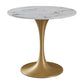 Round Sintered Stone Dining Table Traditional Luxury Tulip Table with Gold Frame Clearhalo 'Dining Tables & Seating' 'Dining Tables' 'dining_table' 'furn' 'furn_dining_table' 'Furniture' 'Kitchen & Dining Furniture' 1200x1200_a9a8a92a-3319-42e8-816f-94647a5125e4