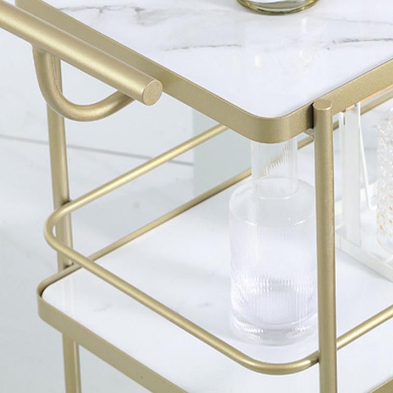 35.43 "H Rolling Contemporary Prep Table Tabella di preparazione in metallo con archiviazione aperta