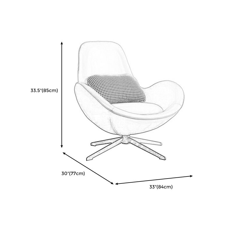 33.07" L x 30.31" W x 33.46" H Faux Leather Flared Arms Chair for Bedroom Clearhalo 'Accent Chairs' 'accent_chairs' 'Chairs & Seating' 'furn' 'furn_accent_chairs' 'Furniture' 'furniture_accent_chairs' 'Living Room Furniture' 1200x1200_a9acca5b-adb4-4234-a8df-f24a838ce801