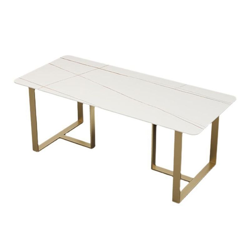 Modern 1/7 Pieces Dining Set Rectangle Stone Dining Table for Milk Tea Shop