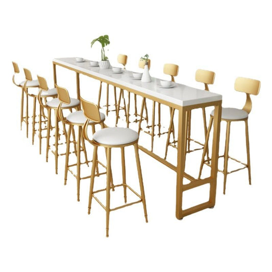 Rectangle White Solid Wood Table Trestle Base Dining Table for Kitchen Living Room Clearhalo 'Bar Furniture' 'Bar Tables' 'bar_tables' 'furn' 'furn_bar_tables' 'Furniture' 'Kitchen & Dining Furniture' 1200x1200_a9ae980d-7b4a-4b50-8def-c9a7554c5945