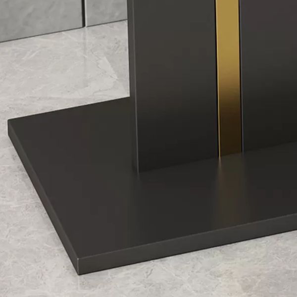 Modern Stone Console Table 11.81" W Half Moon Accent Table for Hall Clearhalo 'Console Tables' 'console_tables' 'Entry & Mudroom Furniture' 'furn' 'furn_console_tables' 'Furniture' 1200x1200_a9aee67e-1b76-4cbc-a78d-a52df02a706f